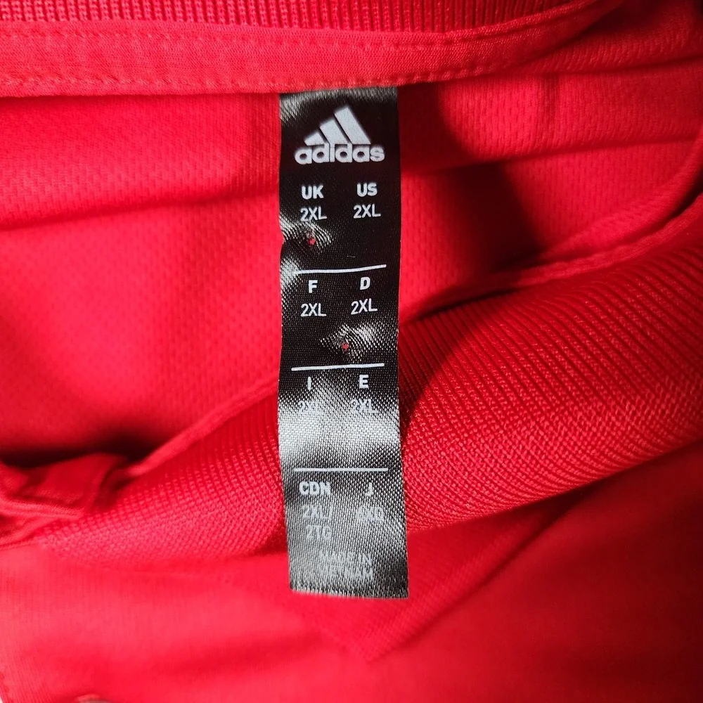 Toronto Blue Jays Polo Shirt Mens 2XL Red MLB Baseball‎ Adidas Golf UPF 50 Top
